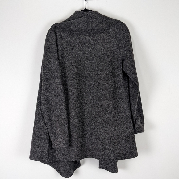 Paraphrase Grey Cardigan Waterfall Open Front Size 8 Wool Blend - Picture 6 of 7